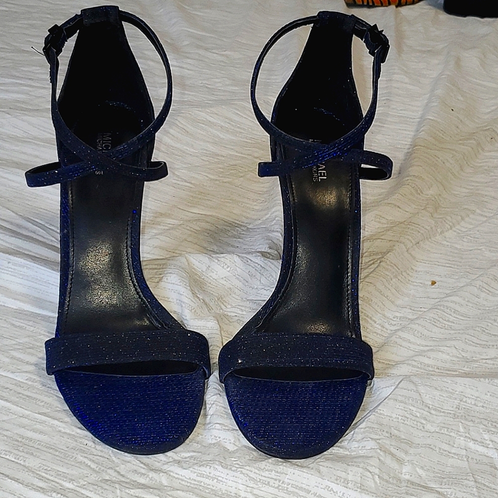 Michael Kors glittery blue heel